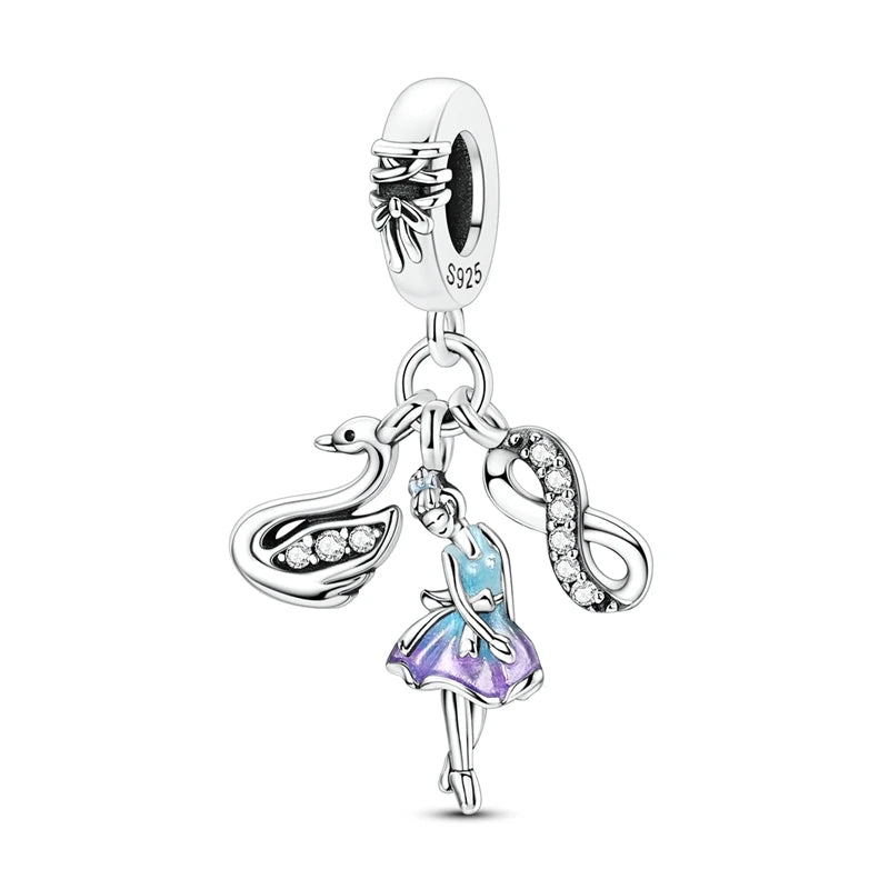 925 Sterling Silver Ballerina Pendant