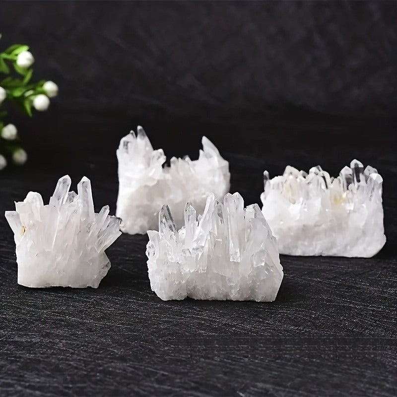 Natural White Crystal Cluster Stone Ornaments