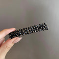 Four-row Crystal Beaded Spring Clip