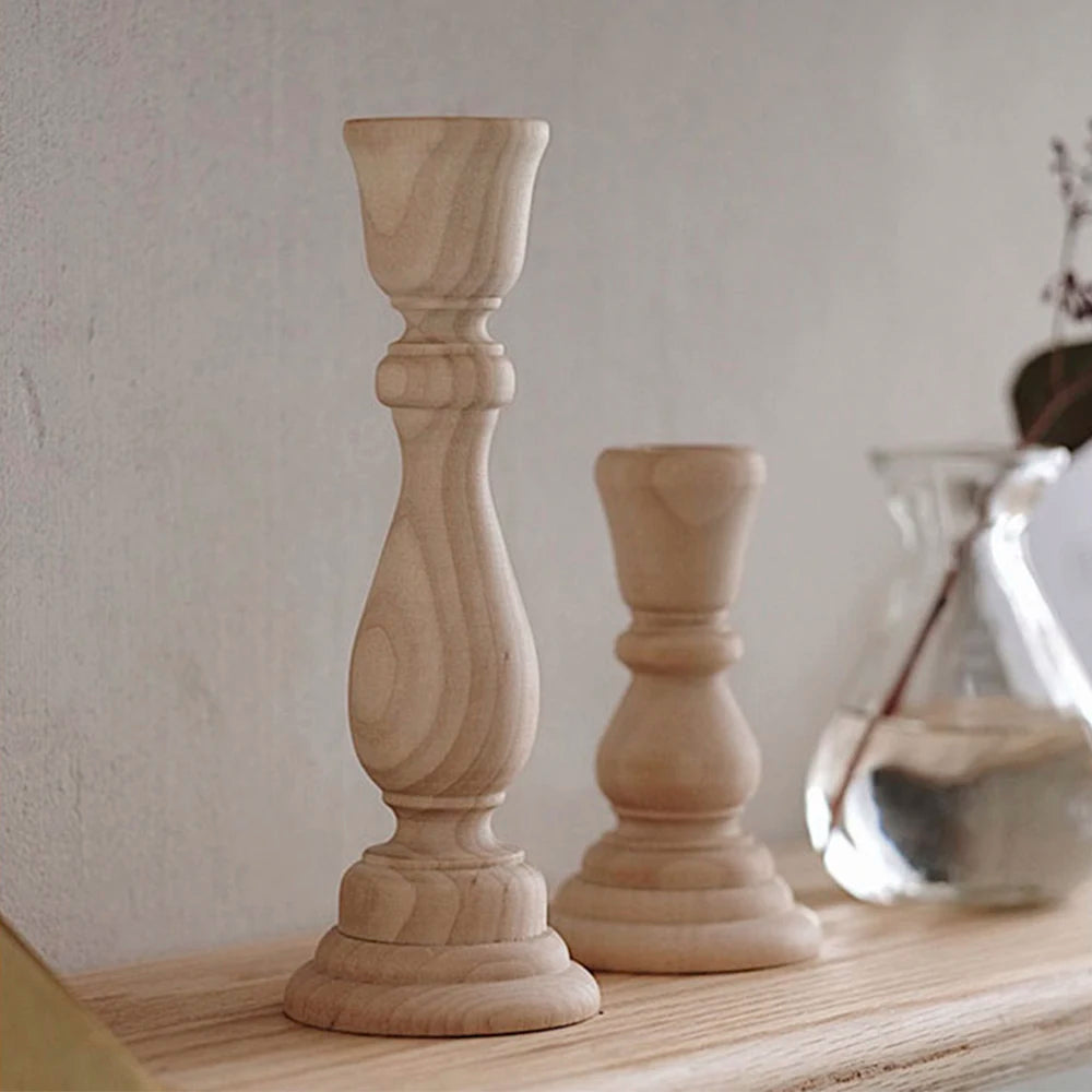 Wooden Candlesticks