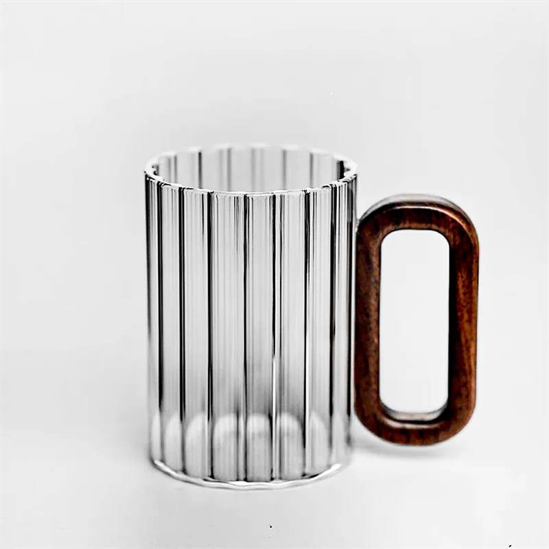 Stripe Borosilicate Glass Coffee Mug