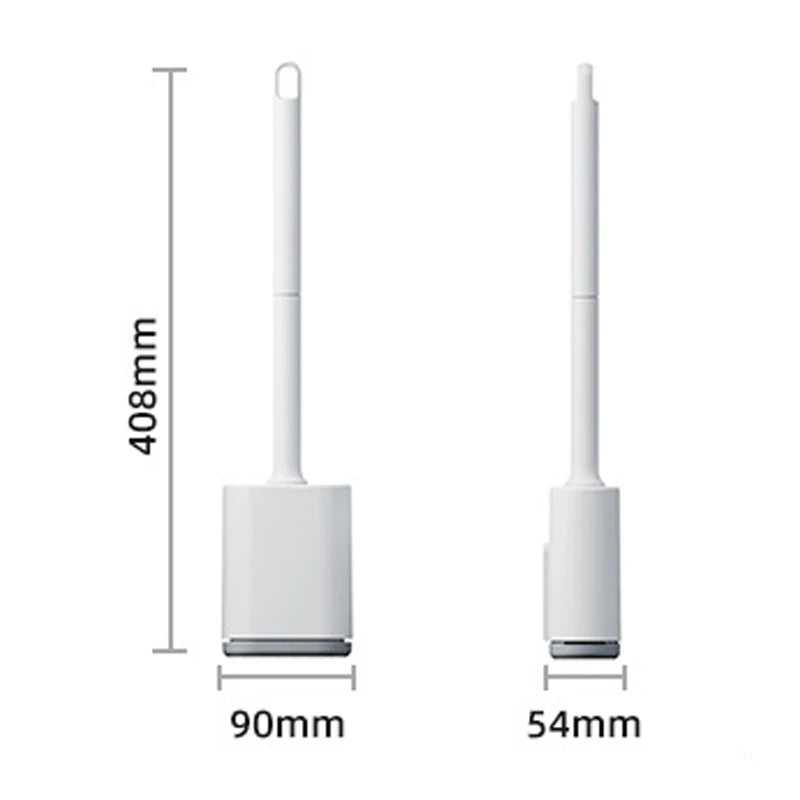 Light luxury Silicone Toilet Brush with Long Handle Flexible Cleane MINI Bathroom Brush Quick Drying Holder Bathroom Accessories
