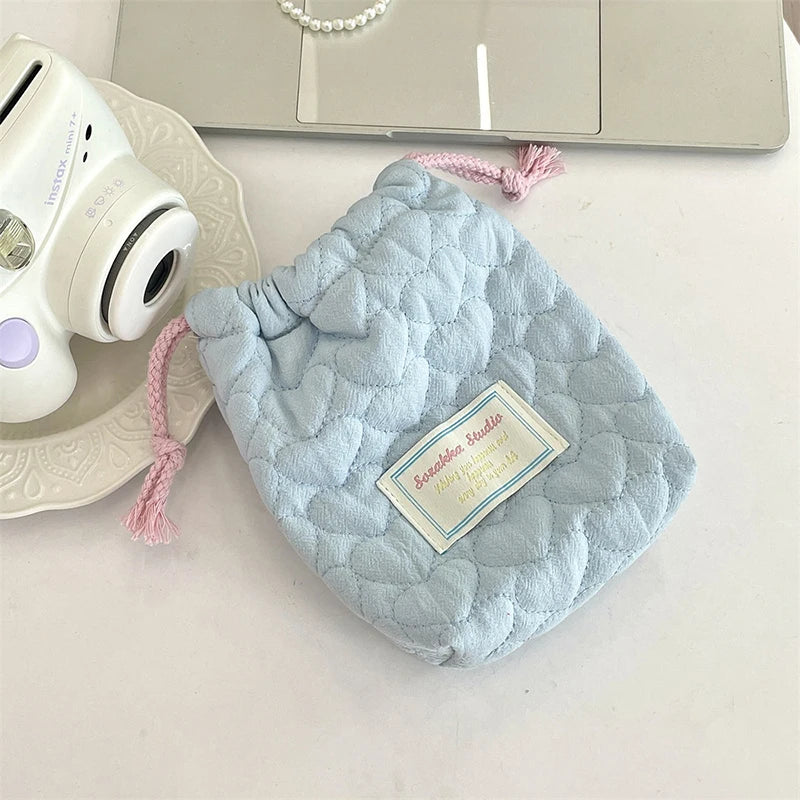Heart Printed Quilted Bag