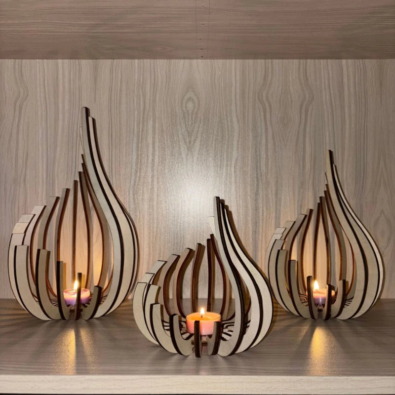Wooden Handmade Candle Holder