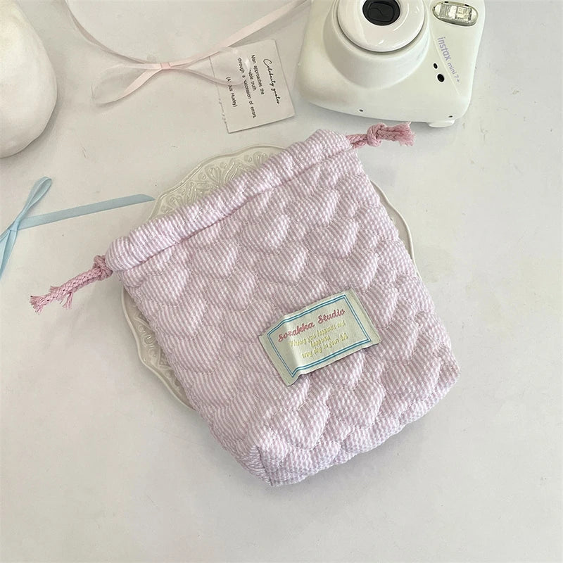 Heart Printed Quilted Bag
