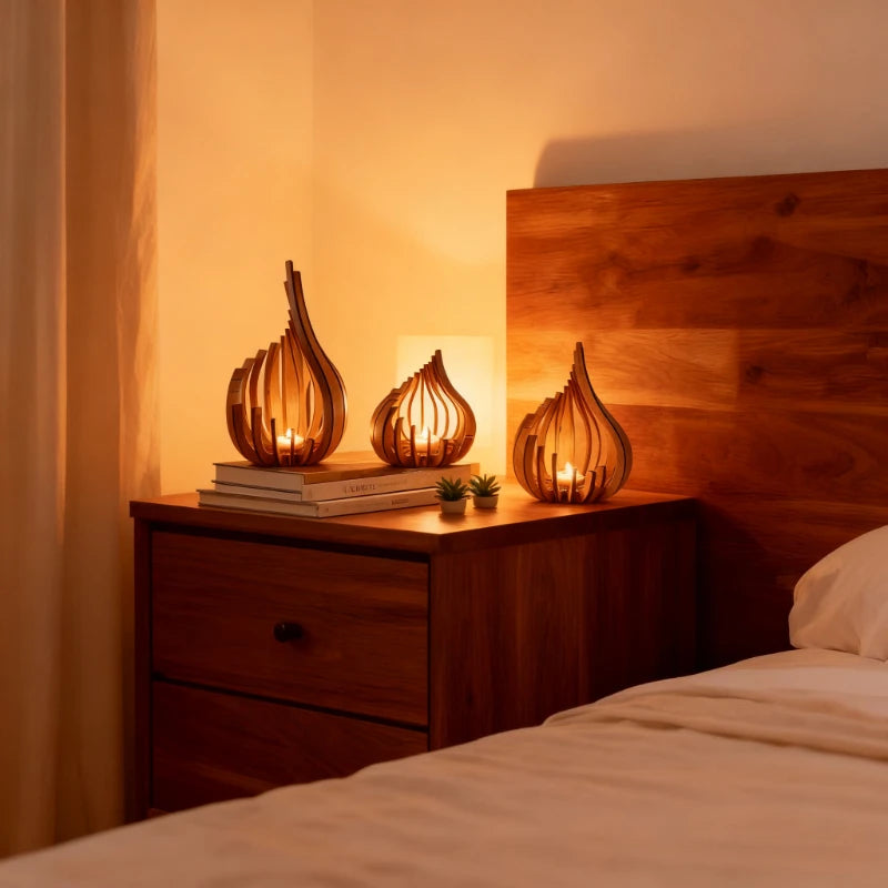 Wooden Handmade Candle Holder