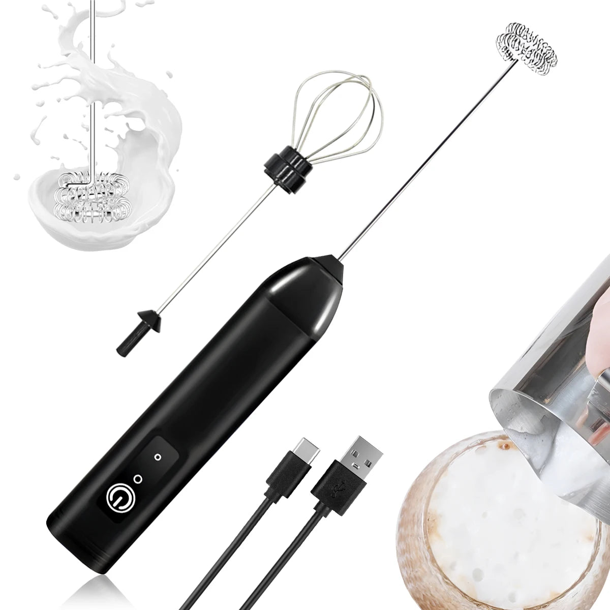 1Pc Electric Milk Frother