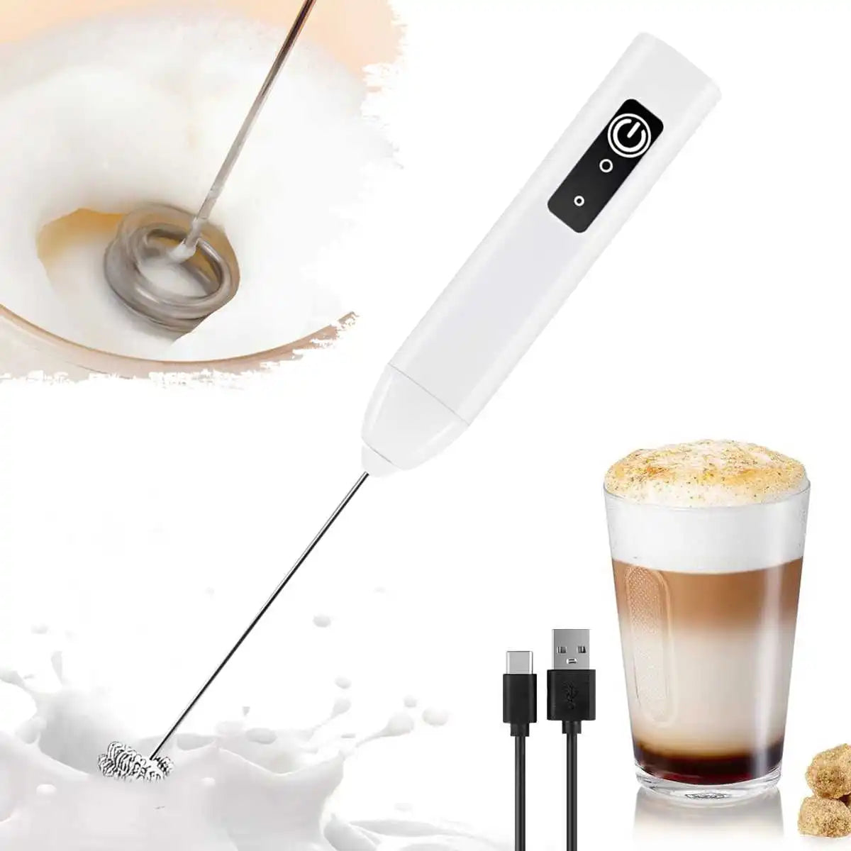 1Pc Electric Milk Frother