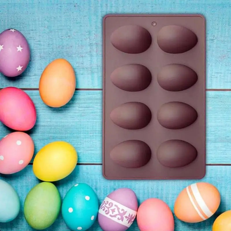 DIY Baking 8cup Silicone Egg Mold Food Grade Cake Decorating Chocolate Mold Easter For Kitchen DIY Baking Tools