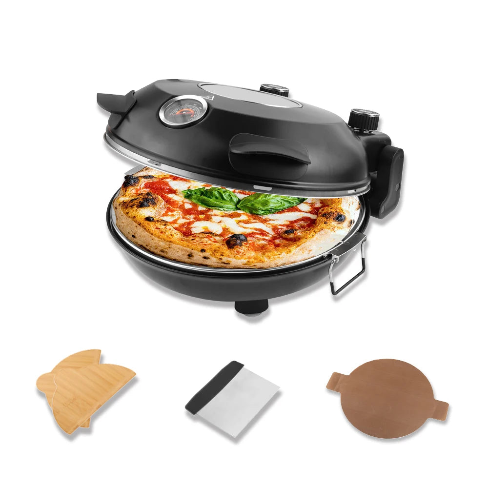12 Inch Electric Pizza Oven Indoor 1200W