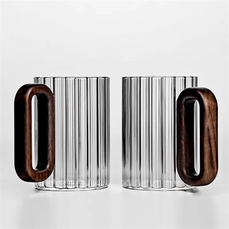 Stripe Borosilicate Glass Coffee Mug