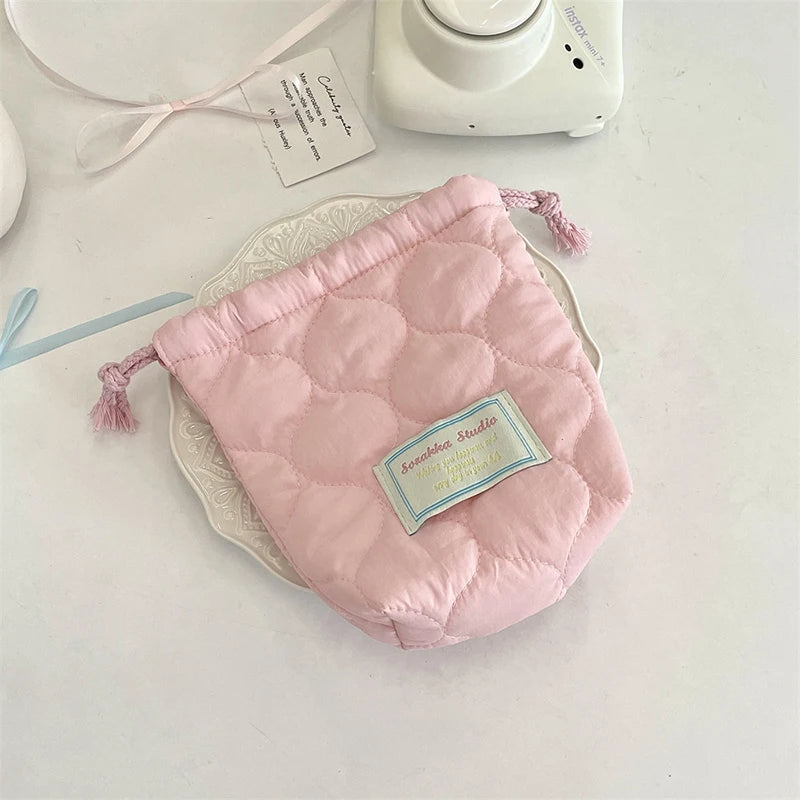 Heart Printed Quilted Bag