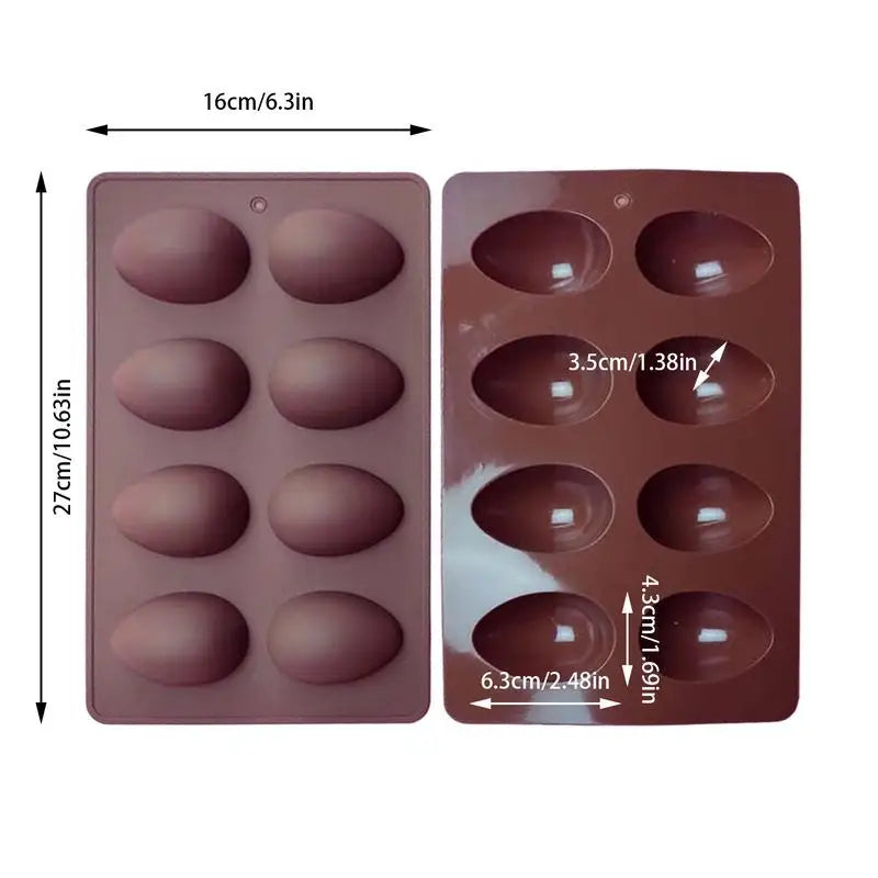 DIY Baking 8cup Silicone Egg Mold Food Grade Cake Decorating Chocolate Mold Easter For Kitchen DIY Baking Tools