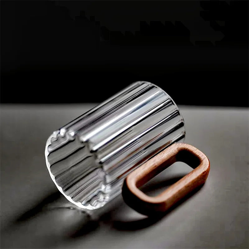 Stripe Borosilicate Glass Coffee Mug