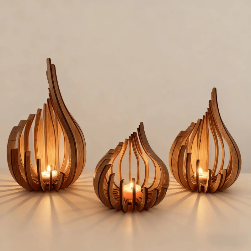 Wooden Handmade Candle Holder