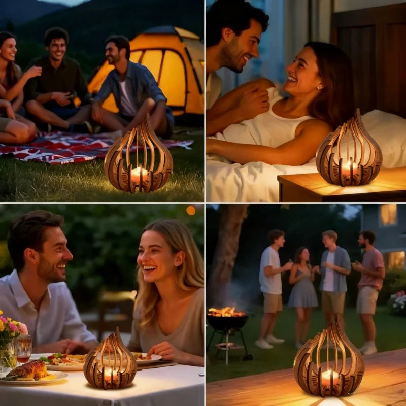 Wooden Handmade Candle Holder