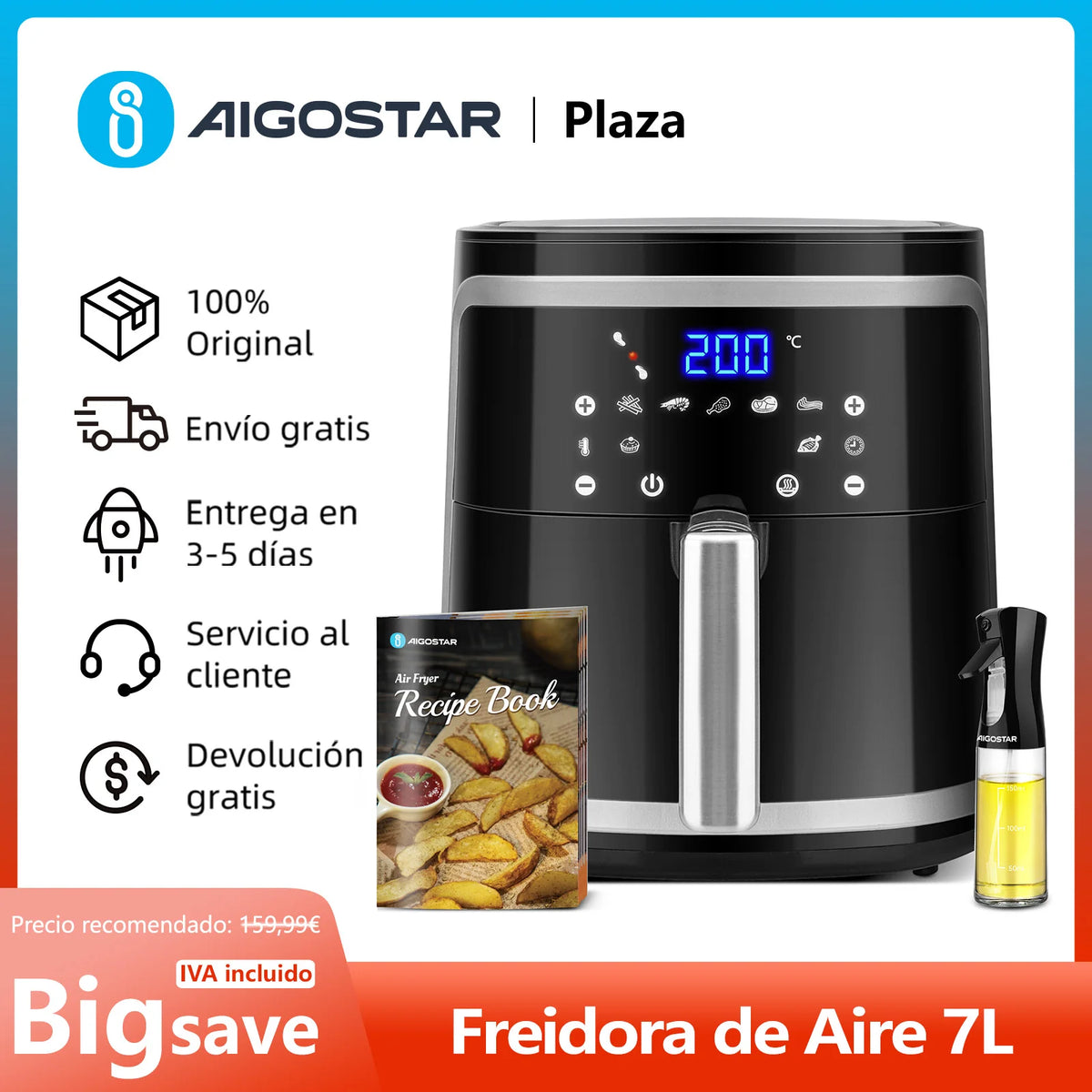 7L Oil-Free Air Fryer