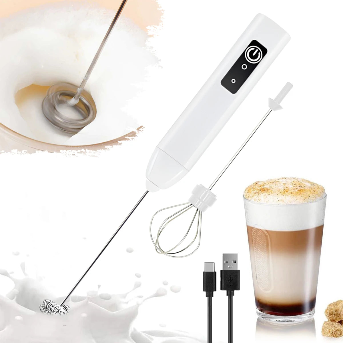 1Pc Electric Milk Frother