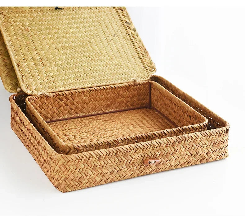 Seagrass Baskets with Lid