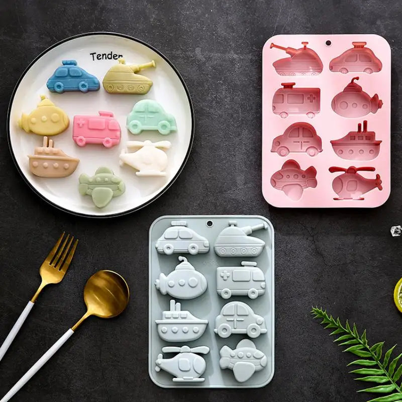 Silicone Molds Car Airplane Ship Shaped