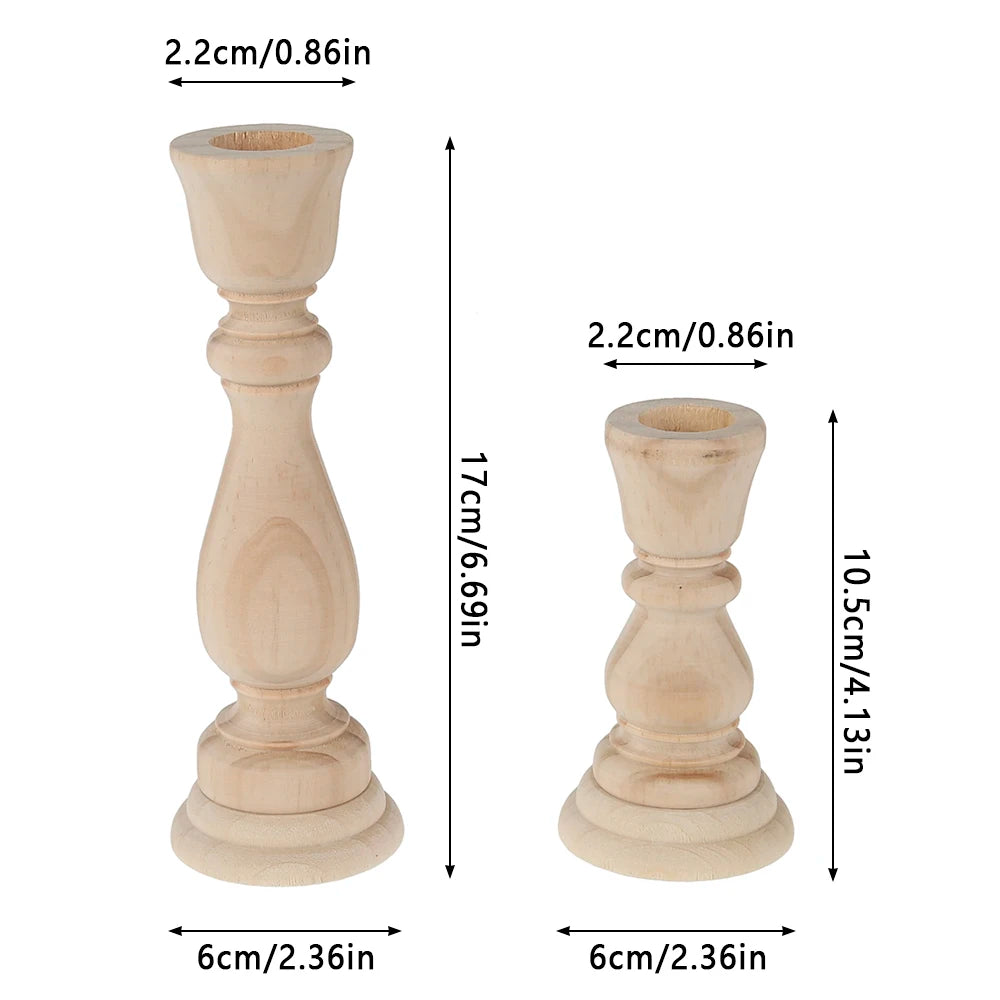 Wooden Candlesticks