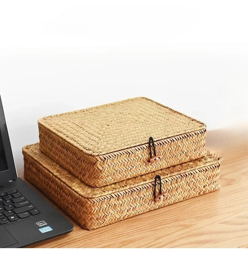 Seagrass Baskets with Lid