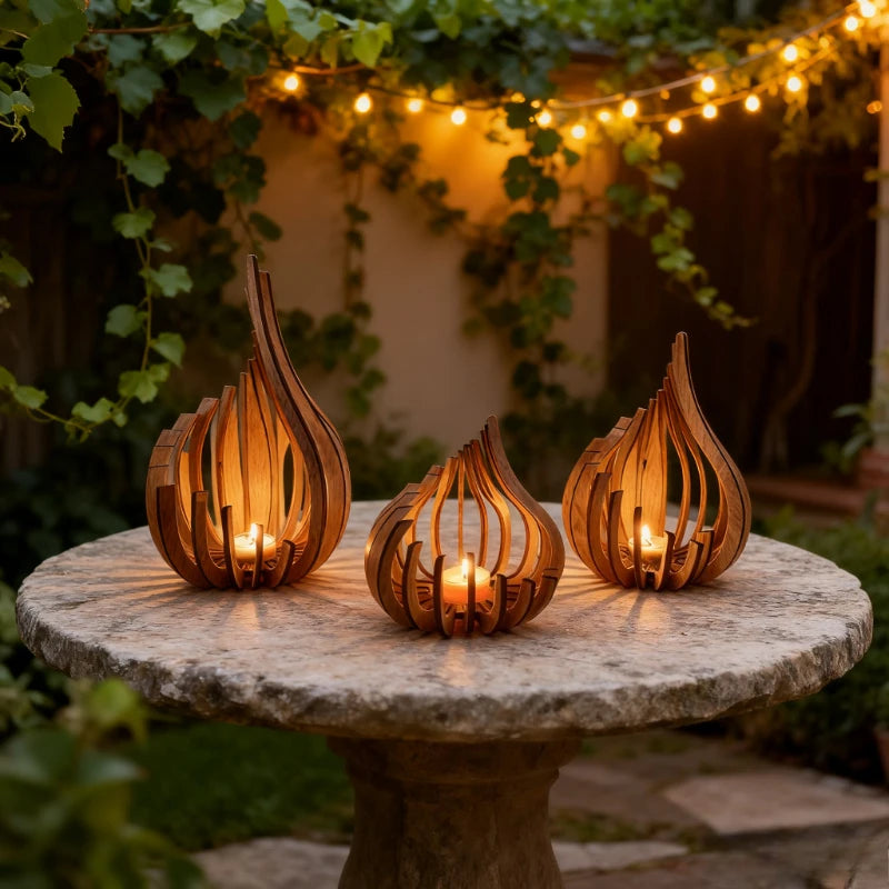 Wooden Handmade Candle Holder