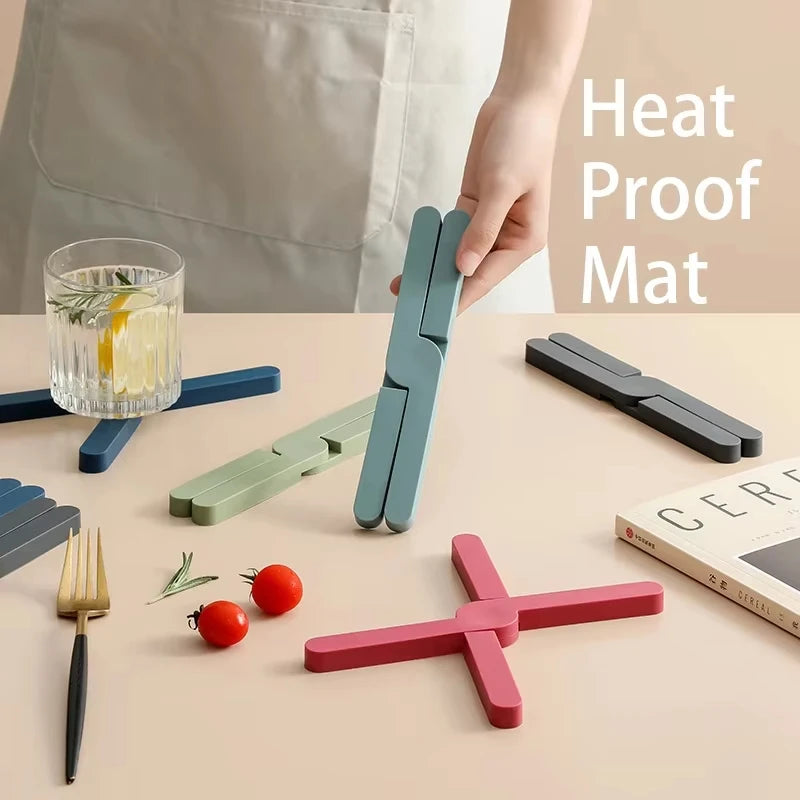Silicone X Shaped Pot Pan Mat Table Placemat