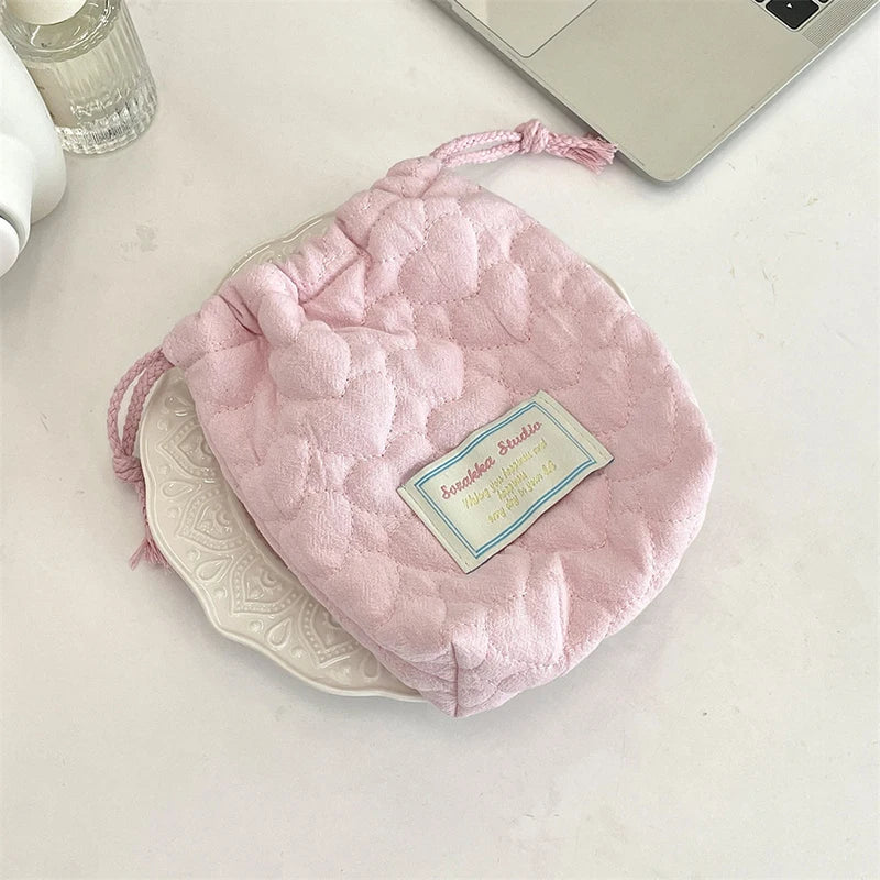 Heart Printed Quilted Bag