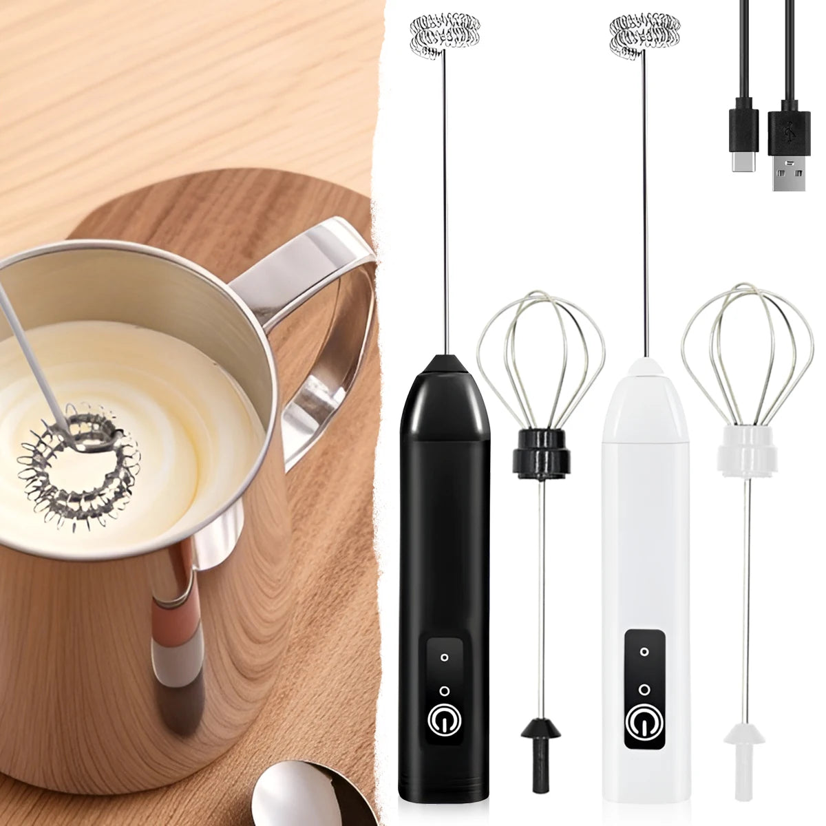 1Pc Electric Milk Frother