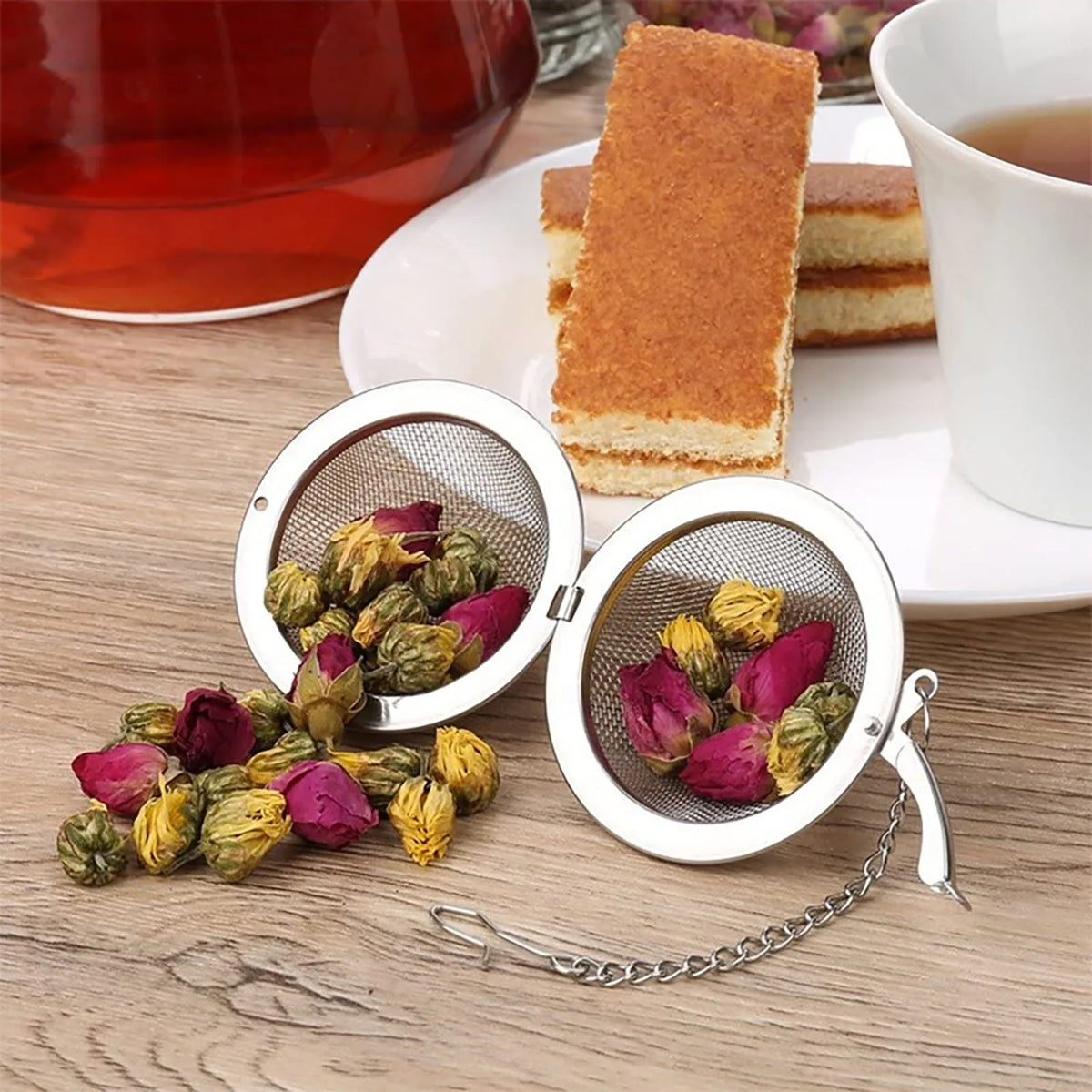 2/4pcs Stainless Steel Tea Infuser Sphere