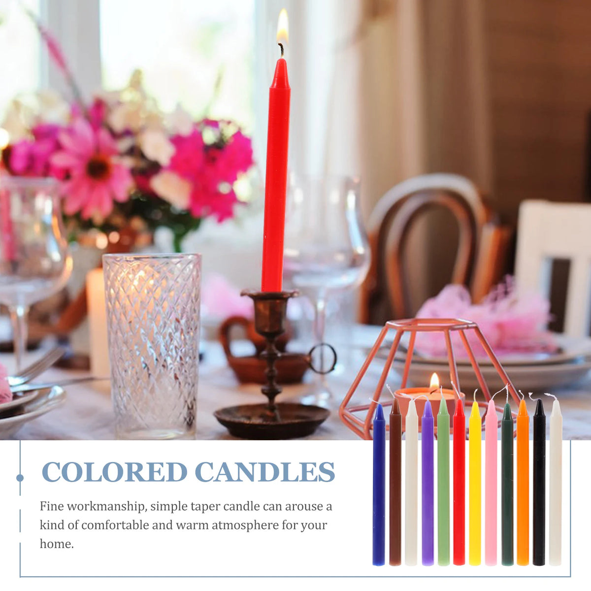 12pcs Taper Candles
