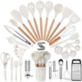 Silicone Wooden Handle Kitchenware 44 Piece Set